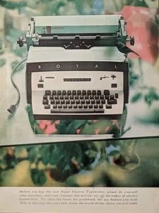 1960 vintage Royal typewriter Print Ad Portable Electric Green & Black  - Picture 1 of 1