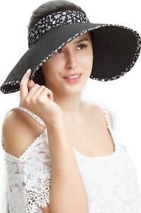 USA Summer Large Floppy Folding Wide Brim Cap Women's  Sun Straw Beach Hat Gift