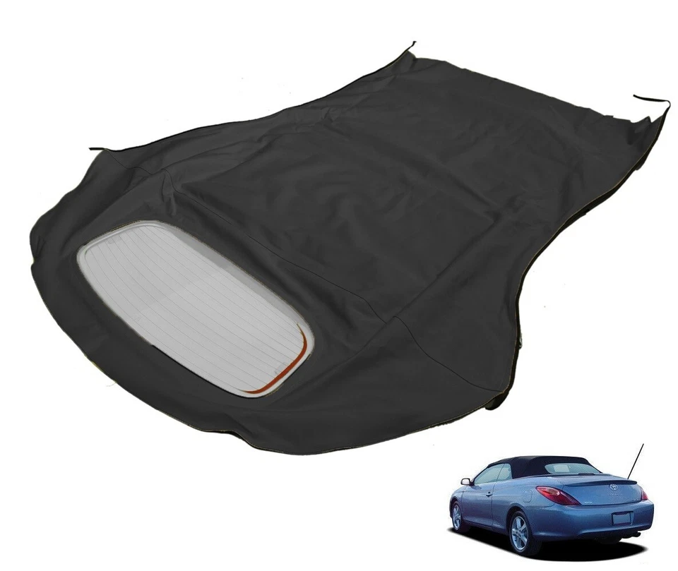 Fits: Toyota Solara 2004-2009 SOFT Top W/ Heated Glass window HAARTZ Black Vinyl - Image 1 of 3