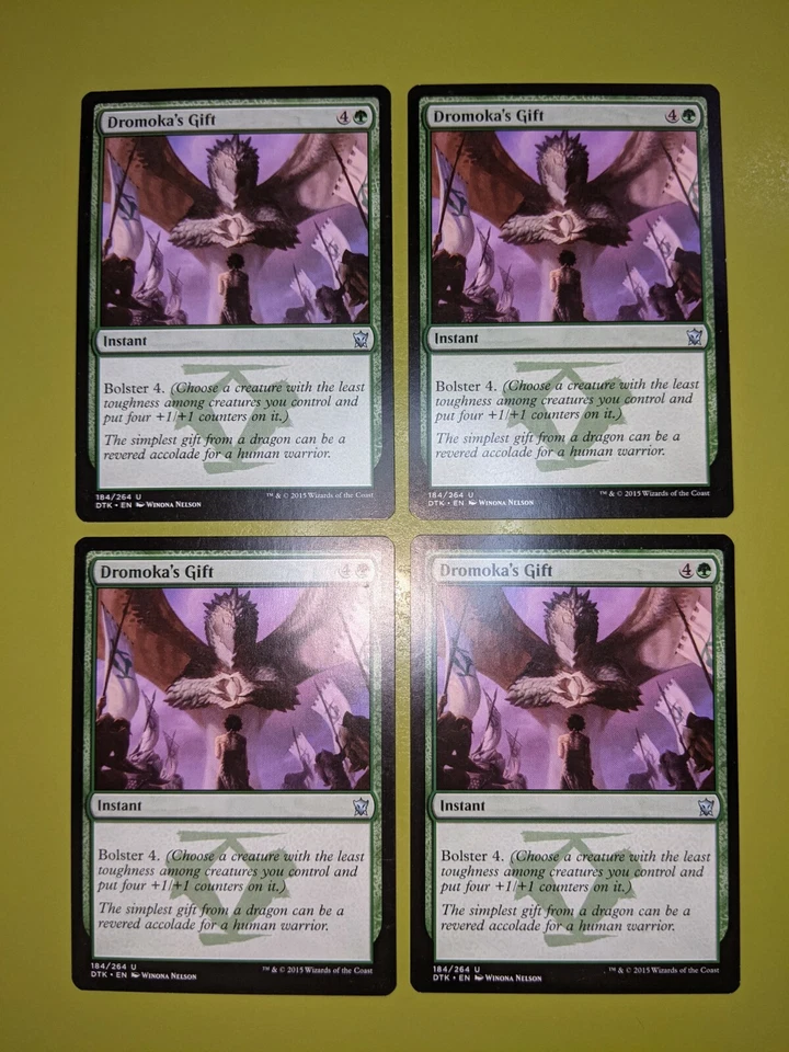 Dromoka's Gift x4 Dragons of Tarkir 4x Playset Magic the Gathering MTG  - Image 1 of 1