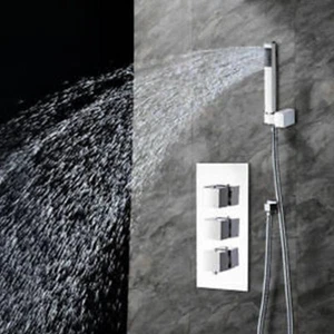 Válvula de control mezclador de 3 funciones + grifo grifo de ducha de lluvia para ducha aerosol de ducha - Imagen 1 de 4