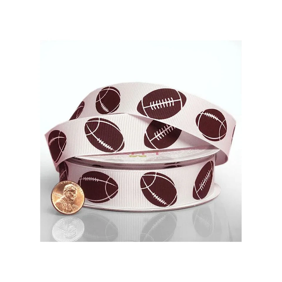 Football Ribbon - 7/8in. x 10 Yds (pm4961003) - Image 1 of 1