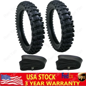19"/16" Front Rear Tire Tube Set Dirt Pit Bikes For Honda CR80 CRF150F CRF150RB - Picture 1 of 12