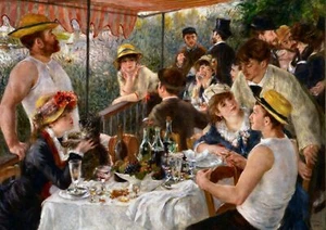 Reimpresión de póster arte de pared Pierre Auguste Renoir almuerzo de la fiesta náutica - Imagen 1 de 6