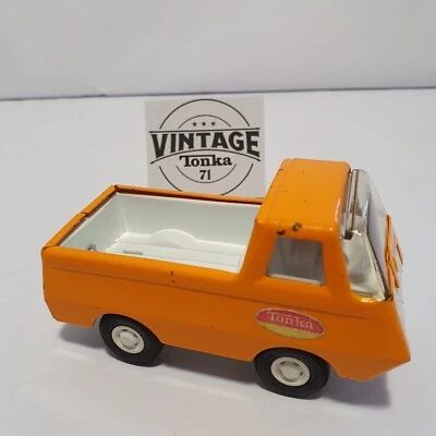 Vintage Tonka Toy. Tiny range pick-up truck. ORANGE. 1970's - Image 1 of 4