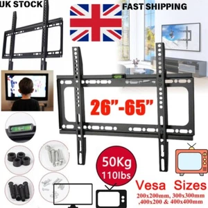 Wall Mount TV Bracket 26 30 32 40 42 50 55 60 65 INCH LCD LED OLED PLASMA Ready - Picture 1 of 13