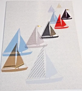Blank Greeting Card. Yachts Theme. Yours Truly Range of Cards. - Picture 1 of 2