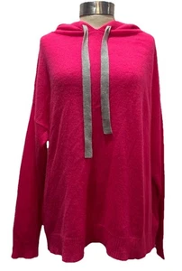Brodie Fine Cashmere Bold Pink & Grey Kapuzenpullover 100% Kaschmir Strick Gr. L - Bild 1 von 14