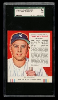 Red Man Set-Break 1954 #AL15 Gene Woodling SGC 7 casi nuevo Foto 1 de 3