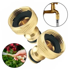 3/4 Bis 1/2 Zoll Messing Garten Wasserhahn Schlauch Hahn Adapter Anschluss HOT - Bild 1 von 36