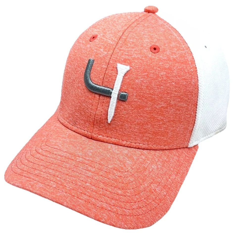 Gorra de golf Ouray con correa trasera rosa blanca camiseta de béisbol papá logotipo rendimiento Foto 1 de 4