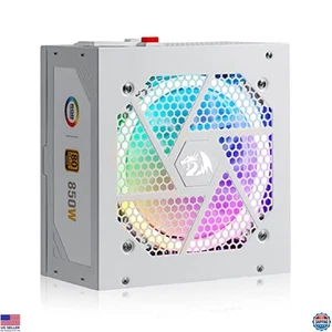 850W 80+ Gold Fully Modular Power Supply ATX 3.0 PCIe 5.0 RGB Fan 160mm Size - Afbeelding 1 van 7