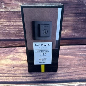 Baldwin Prestige Spyglass Matte Black Square Single Cylinder Deadbolt w/SmartKey - Picture 1 of 8