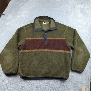 Vintage Woolrich Jacket Mens M Green Brown Snap Pullover Pile Fleece Made in USA - Imagen 1 de 18