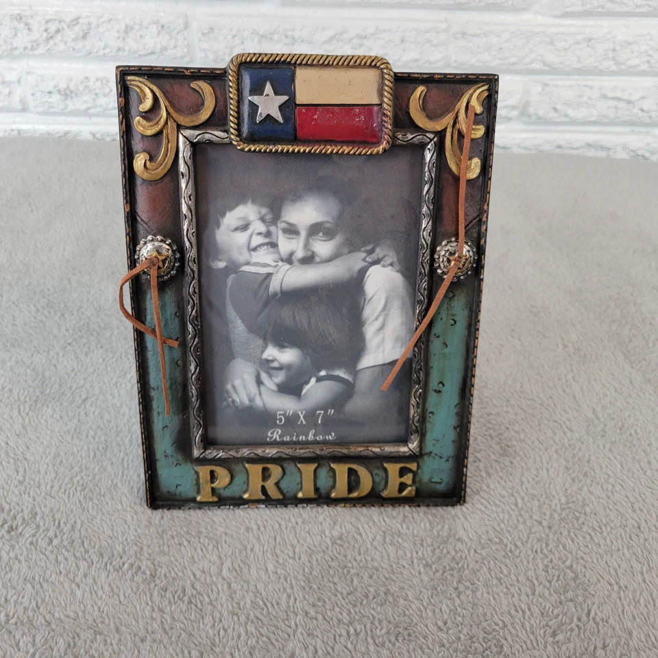 Texas Pride Flag Picture Photo Frame 5"X7" Free Standing Hanging Home Decor - Image 1 of 4