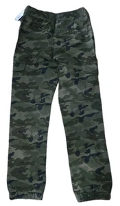 New Old Navy Joggers Boys L Camo Elastic Ankle Drawstring Cargo Green SIZE 14-16 - Picture 1 of 3