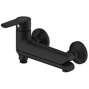 Grifo mezclador plegable para ducha de baño negro caño giratorio montaje en pared - Imagen 1 de 6