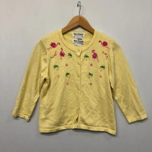 Vintage Jack B Quick Women Embroidered Beaded Cardigan Sweater Size Small B296 1 - Picture 1 of 23