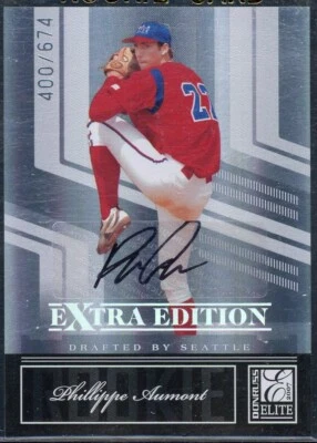 2007 Donruss Elite Extra Edition /674 Phillippe Aumont #128 Auto - Image 1 of 2
