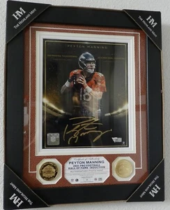 New Peyton Manning 2021 HOF Signed 8 X 10 Framed Photo wall plaque COA #28 of 50 - Picture 1 of 4