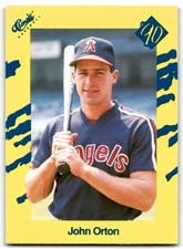 1990 CLASSIC YELLOW JOHN ORTON CALIFORNIA ANGELS #T61