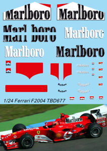 1/24 Decals X Ferrari F2004 Michael Schumacher F1 2004 TB Decal TBD677