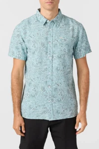 O'Neill O'Riginals Eco Print Short Sleeve Shirt - Men's - Large / Stormy Sea 2 - Picture 1 of 7