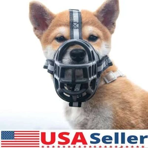 Pet Dog Basket Muzzle Mouth Cover Mesh Cage NoBarking Anti Bite Biting Chewing - Picture 1 of 15
