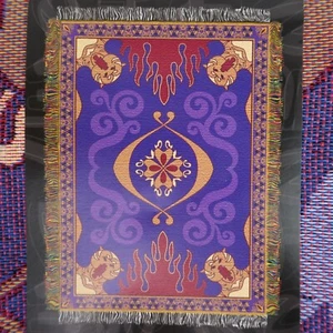 Disney Aladdin Wandteppich Überwurfdecke Zauberteppich 48x60 gewebte Wandkunst Teppich Reiten - Bild 1 von 20