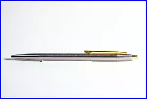 1975 MONTBLANC NOBLESSE Ballpoint Pen In Steel & Gold With 'ANDREAS' Engraving - Picture 1 of 6