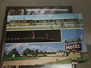 Four Star Motel, ST. IGNACE, Multiview Mackinac Bridge z hotelu US 2 Michigan