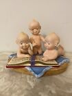 VINTAGE JESCO 2000 KEWPIE TRIO SCULPTURE LESSONS TO LIVE BY FIGURINE BABIES READ