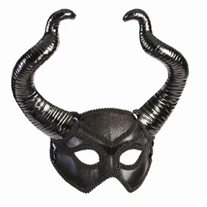 Faun Mythical Creature Gothic Horned Venetian Mask - Picture 1 of 2