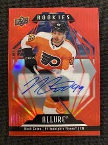2022-23 Upper Deck Allure Rookies Noah Cates Red Rainbow Auto RC NM - Picture 1 of 2