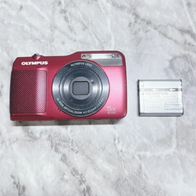 Olympus VG-170 Red 14MP Digital Camera - Compact & Tested Working - Image 1 of 4