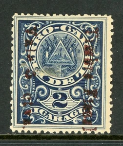 Nicaragua 1911 Railroad Provisional Inverted Overprint on Reverse K736 - Picture 1 of 6