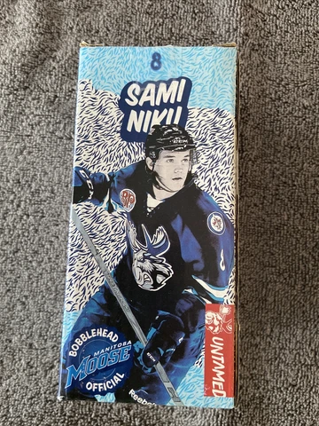 Sami Niku #8 Manitoba Moose AHL 4.25"  Mini Bobblehead Figure 2019 Edition Cover