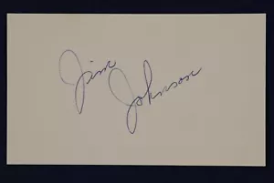 Norman Jimmy Johnson signed Index Notizkarte Auto Autogramm ca. 1978 WHA NHL - Bild 1 von 2