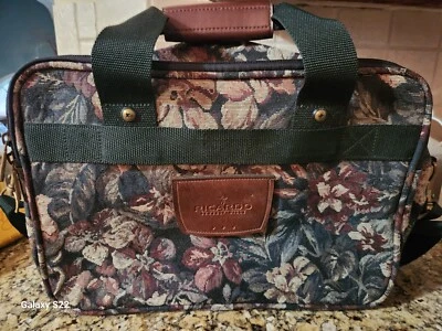 Ricardo Beverly Hills. Bolso de Mano Vintage Tapiz Floral Llevar en Lona Durante la Noche... Foto 1 de 4