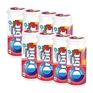 Orbit gemischter Fruchtgeschmack zuckerfreier Kaugummi 22 g Tube 8er Pack - Bild 1 von 5