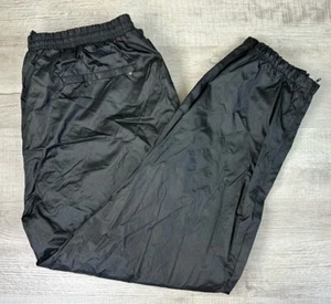 VTG Dunbrooke Windbreaker Pants Blk Nylon Lined Tracksuit Bottom Men XXL 39X31.5 - Picture 1 of 19