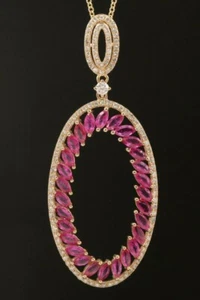 $7500 / EFFY - LIMITED / Ruby & Diamond Necklace / 14K - Picture 1 of 3