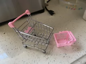 Mini Supermarket Handcart And Shopping Utility Cart Mode Storage Toy Pink - Picture 1 of 9