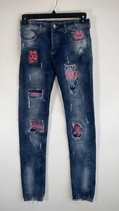 XWAY Women’s Embroidered Skinny Jeans Size 29 (MOD-6091-1)