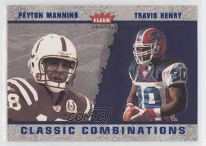 2003 Fleer Tradition Classic Combinations Blue Peyton Manning Travis Henry HOF