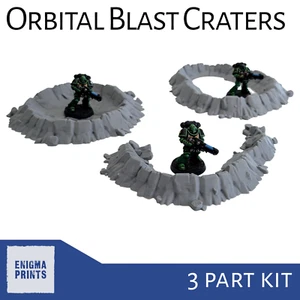 Cráteres de explosión orbital - Terreno impreso en 3D de 28 mm para juegos de guerra de mesa - Imagen 1 de 3