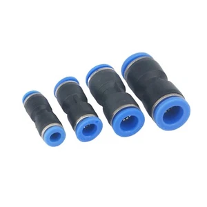 5pcs Fit Tube O/D 4/6/8/10/12/14/16mm Pneumatic Push In Pipe Connector Fitting - Foto 1 di 23