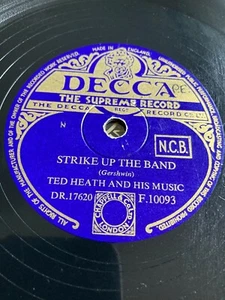 1953 TED HEATH & HIS MUSIC 10" 78 STRIKE UP THE BAND / HOT TODDY - DECCA F.10093 - Picture 1 of 1