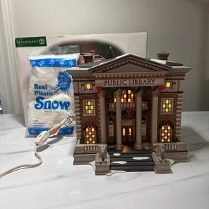 Department 56 Hudson Public Library Christmas in the City Series #56.58942 READ - Picture 1 of 8