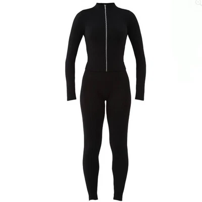 Conjunto de Leggings e Top No Boundaries Juniors Sem Costura Decote Simulado com Zíper Pequeno 4-6 - Imagem 1 de 4